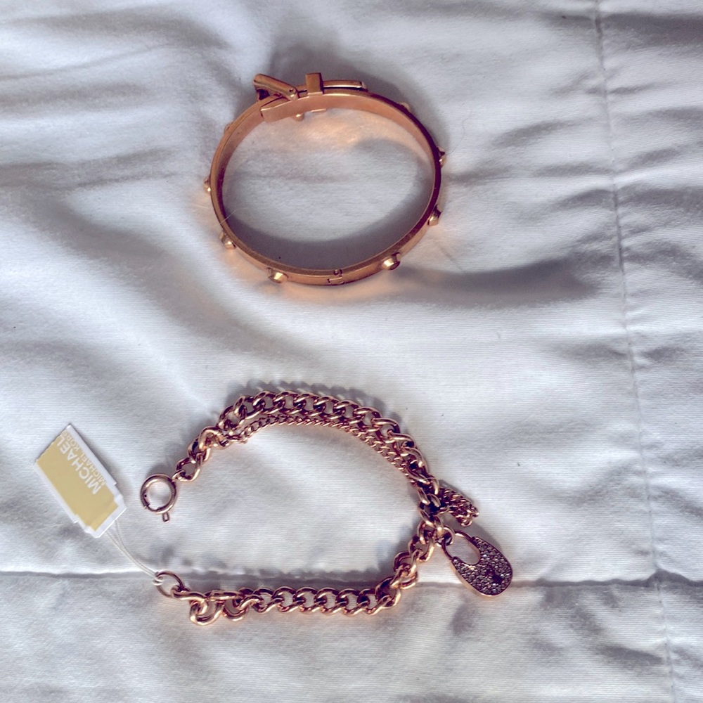 M KORS bracelets-set of two, one NWT!         FINAL CALL-bundle with the watch